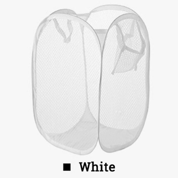 Sindax skittentøyskurv Sammenleggbar netting Firkantet oppbevaringsorganer Husholdningsskitne klær Bag Vaskbar kurv Diverse Organisasjon white
