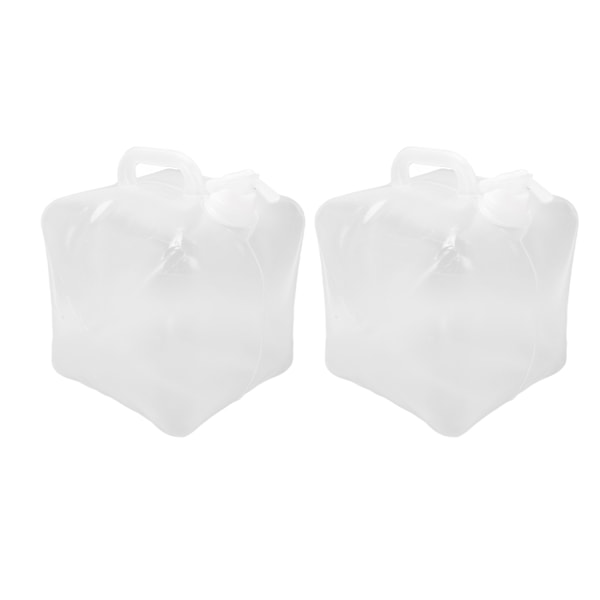 2 st Hopfällbar vattenbehållare med tapp Inget sömläckage Vikbar plastförvaringskanna 10L