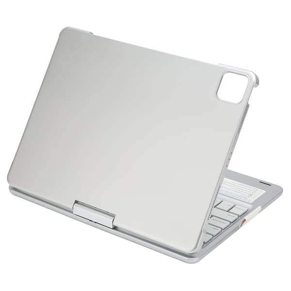 Touchpad Keyboard Case RGB Backlit 360 Degree Rotatable Silver Keyboard Protective Case for 10.9-inch IOS Tablet