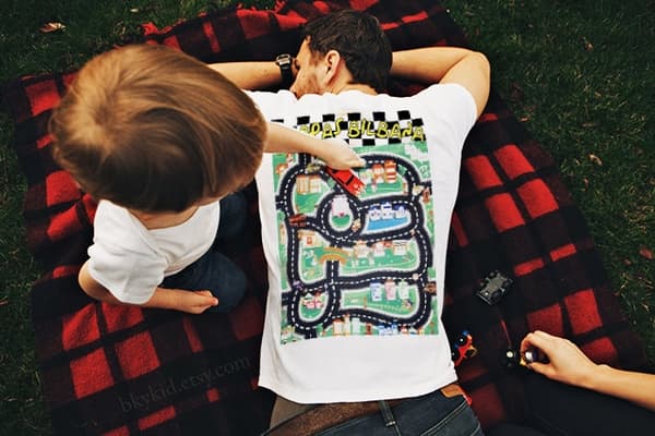 Far T-shirt legetøj i ét! White l