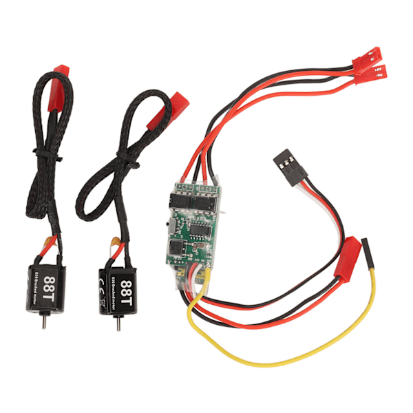 10A Borstad ESC Effektiv dobbeltveis dobbeltrettet 88T elektrisk hastighetsregulator for RC modellbåt tank