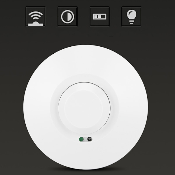 360° Lågspänning Mikrovågsradarsensor Ljus Rörelserörelsedetektorströmbrytare DC 12-24V