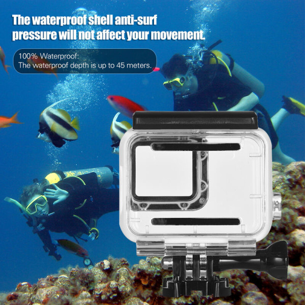 Action kamera vandtæt etui under vandet 45 meter til dykning surfski til GoPro Hero 6/5/7