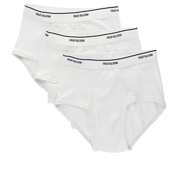 Hvite truser (3-pakning) Kompatibel med menn White Large