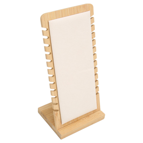 Halsband Display Stativ Avtakbar Stabil Base Frittstående Smykkeholder Verktøy for 12 Kjeder Beige