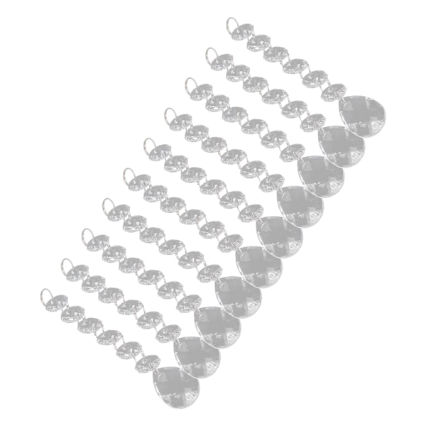 10 st Akryl Lamp Pärlor Ersättning Ljuskrona Istapp Transparent Hängande Pärlor för Lampdekoration