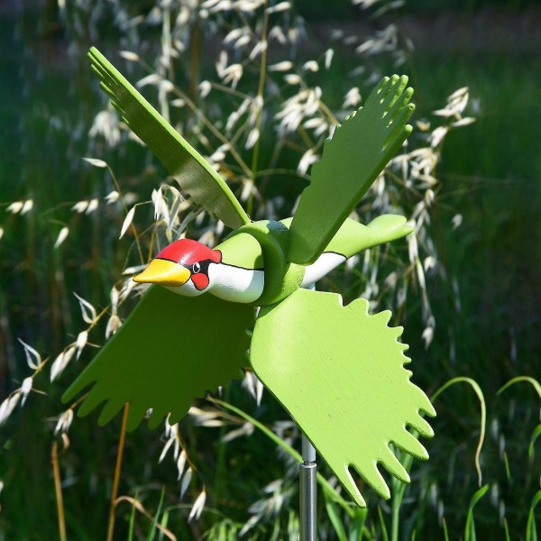 Seagul Garden Decoration Pneumatic Top Flying Bird -sarjan tuulimylly
