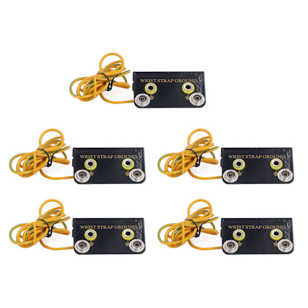 5 Pcs Wrist Strap Ground Socket ESD Grounding System L-Shaped, Non-Static