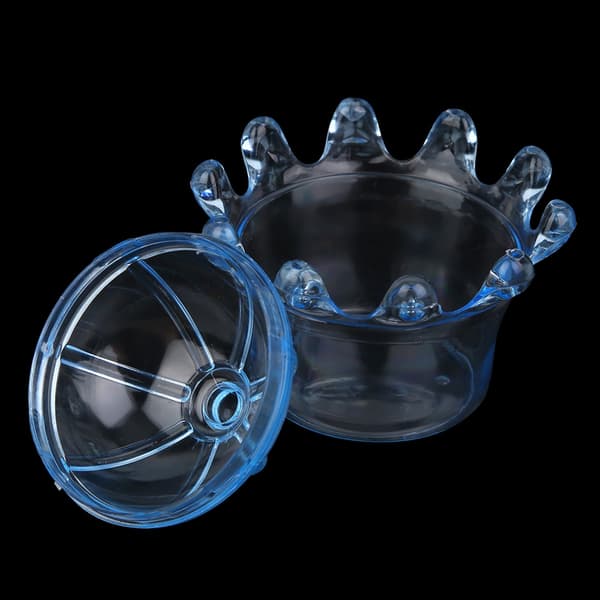 12 ST Kroneformede Godteribokser Bryllupsfavoritt Party Plast Candy Gift Box Blå