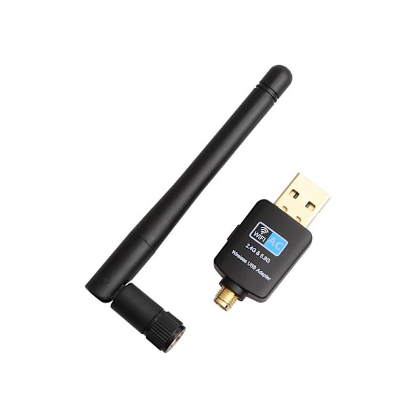 Kaksoisbändinen langaton verkkokortti 360° kääntyvä Mini USB WiFi-tikku