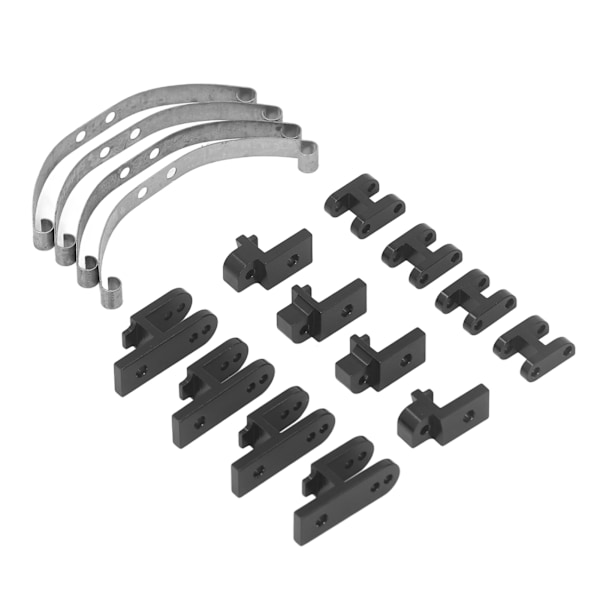 RC bladfjäderupphängning aluminiumlegering bladfjäderupphängningsstång Passar för WPL B4 24 1/16 RC bil svart