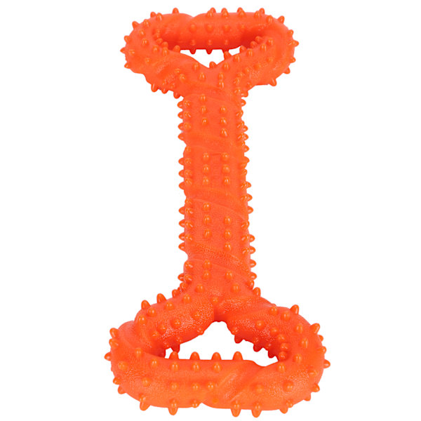 TPR Hund Tuggleksak Benform Tänder Rengöring Stick Husdjur Interaktiv Molar Leka ToyOrange