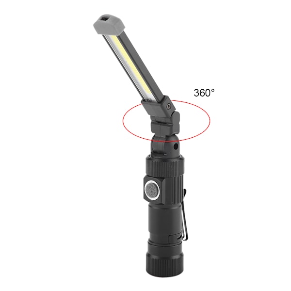 6W+1W USB Charging COB Emergency Light Portable LED Work Light with Magnetic Tail