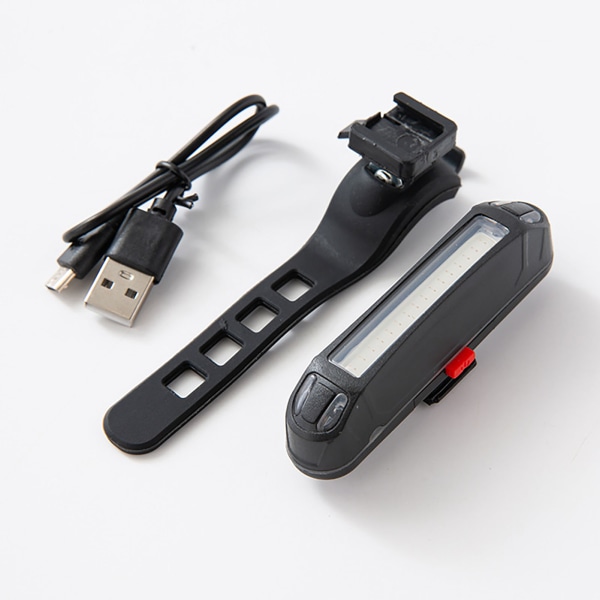 Sykkelbaklys USB-ladbart baklys Blå Rød Blinklys COB Høy lysstyrke for sykling