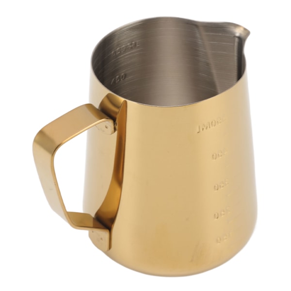 Melkeskummer Dual Scale 304 Rustfritt Stål Melkeskummer Kopp Kaffe Dampkanne For Latte Art 550ML Gull