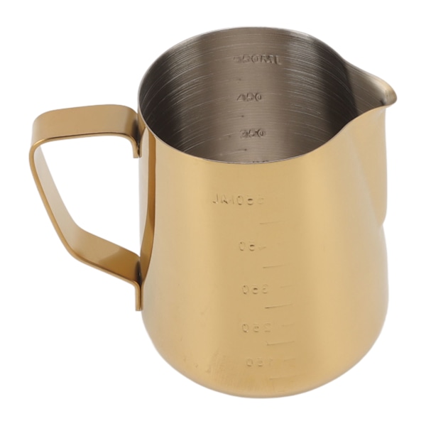 Melkeskummer Dual Scale 304 Rustfritt Stål Melkeskummer Kopp Kaffe Dampkanne For Latte Art 550ML Gull