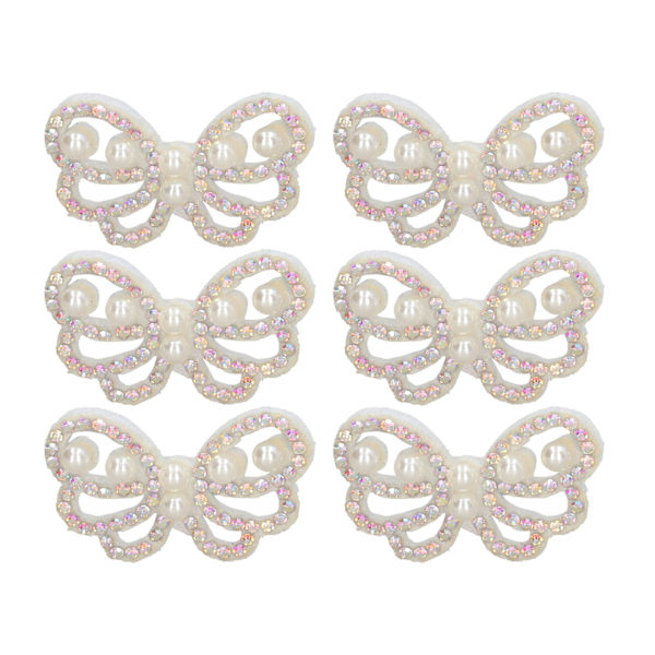 30 stk. Påsyningsemblemer Indsatte Imiterede Perler Rhinestone Let at Bruge Bredt Anvendt Broderi Applikation til Håndværk DIY Projekter