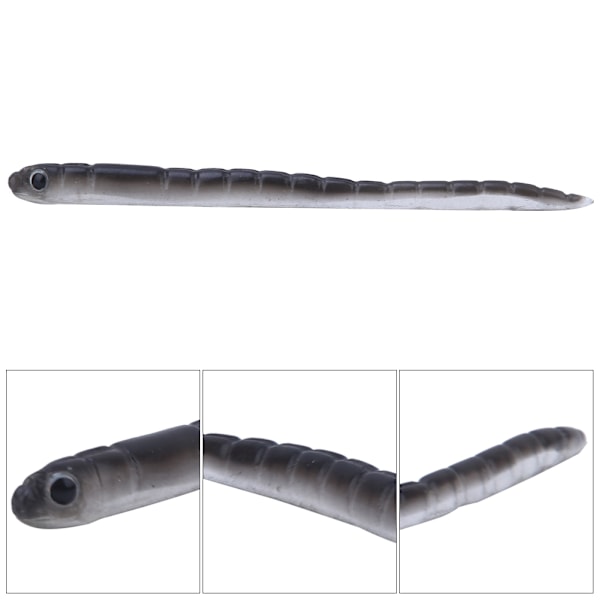 10 stk 1,7g 9cm Silikon Kunstig Orm Meitemark Myke Fiske Agner Fiskeutstyr Tilbehørsett