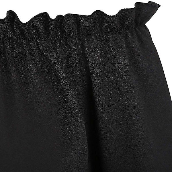 Boho Renässans Medeltida Kvinnors Långärmad Blus Svart S-XL