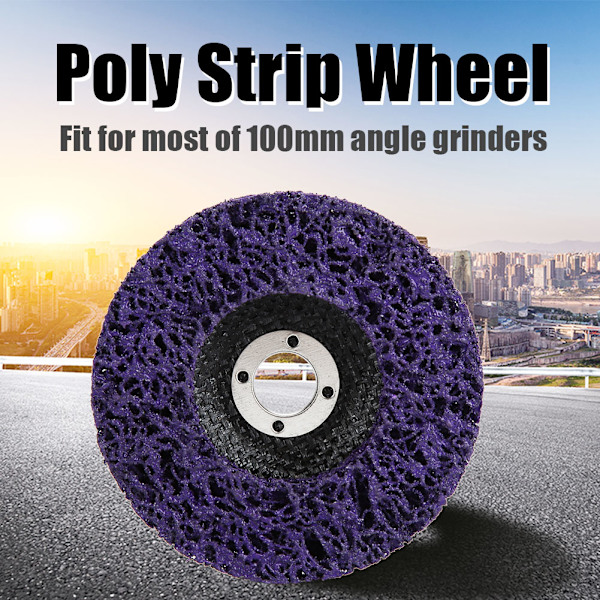 5-delt Poly Strip Skive Sæt 100 mm Diameter Ideel til Fjernelse af Maling og Rust