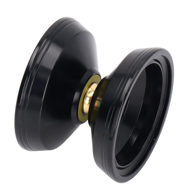Svarar inte Yoyo Professionell aluminiumlegering Yoyo Toy Födelsedagspresent med stränghandske för barn Svart