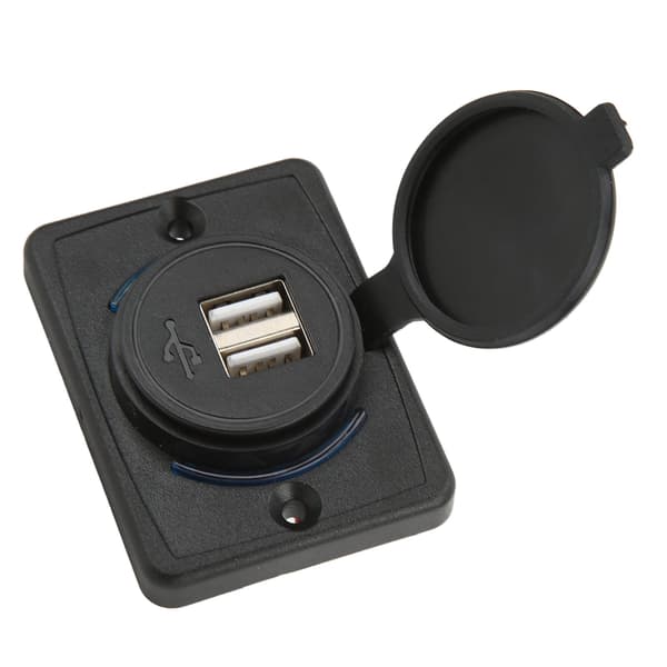 3.1A 5V Dobbel USB Billader LED Hurtiglading Universell for 12‑24V Skip Lastebiler Bobiler