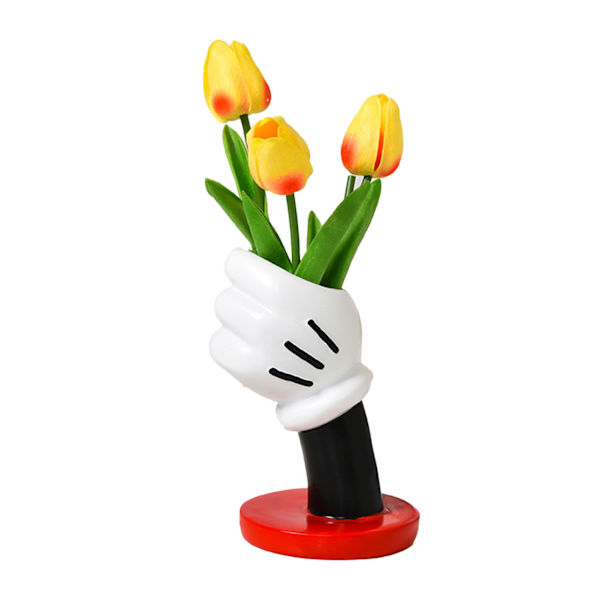 Söt tecknad vas Syntetisk harts Blomvas multifunktionell vasdekoration för matbord i vardagsrummet