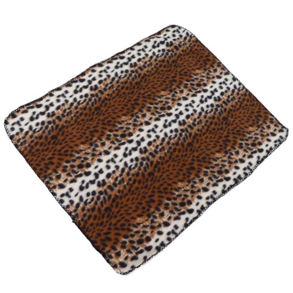 Blødt plys leopardprint hundetæppe, maskinvaskbart til små kæledyr