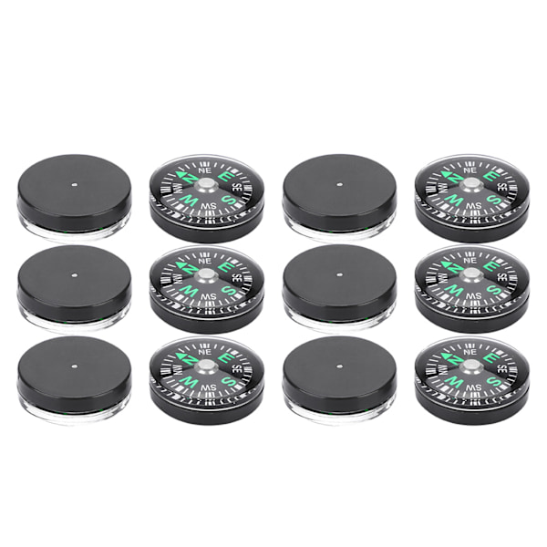 20mm 12st minificka oljefylld kompass för vandring Camping utomhusaktiviteter Tillbehör