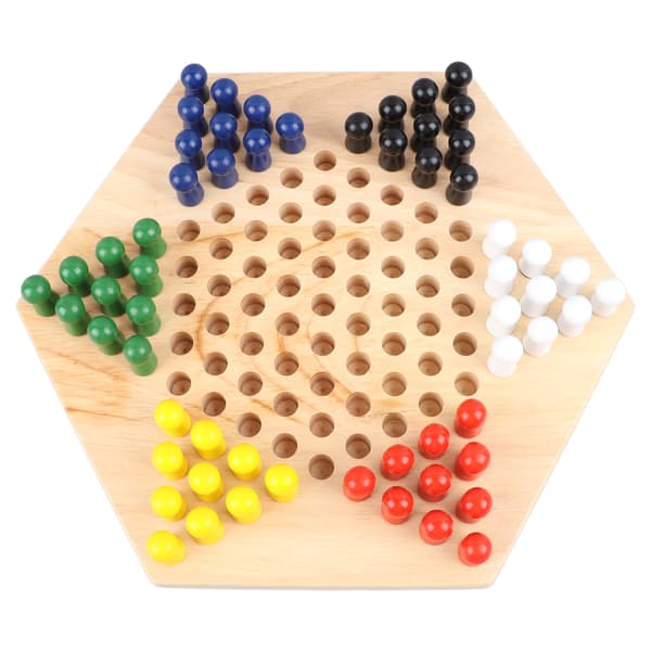 Chinese Checkers Wooden Board Interactive Chess Game for Adults