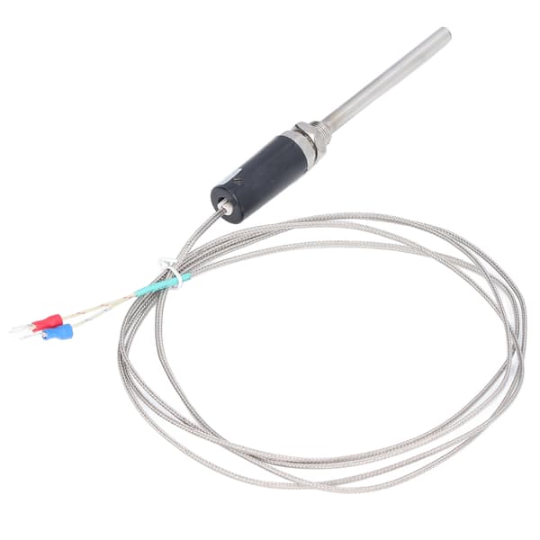 K Typ Termoelementsensor Nichrome Skärmad Trådsensor med Rakt Skaft 100mm