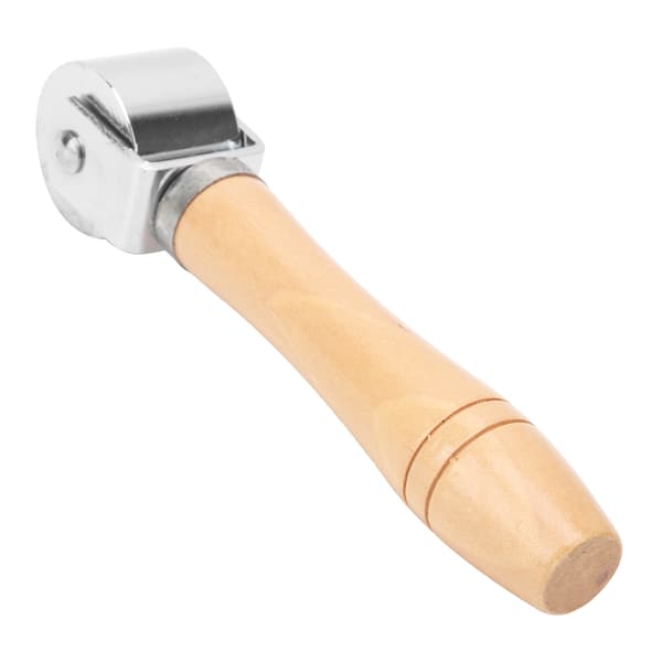 Leather Press Edge Roller DIY Leather Craft Wooden Handle Edge Rolling Tool SilverS 26mm / 1.02in