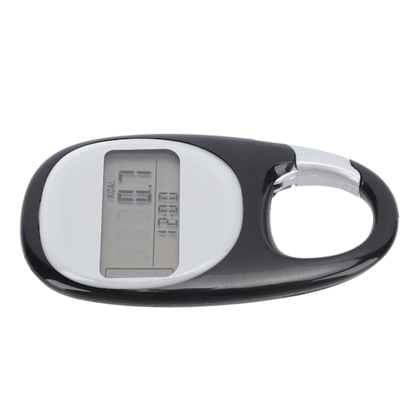 Walking Stegräknare Multifunktionell Memory Clip On Step Counter för resor Bergsbestigning Sport Svart