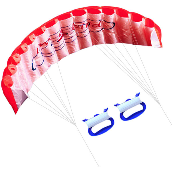 1,4 m färgglad Dual Line Flying Wing Kite Stunt Power Soft Kite Giant Flying Sport Kite Beach Kite, Modell: Röd
