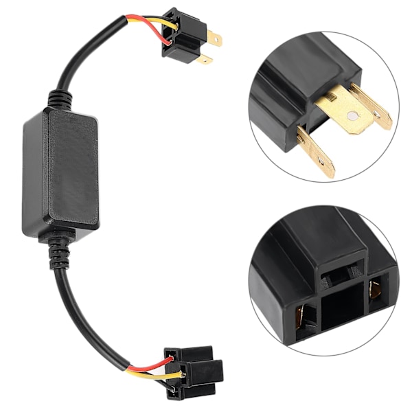 2 stk Bil LED Hovedlys Dekoder Radio Lyd Anti-Interferens Feil Kanseller Filter