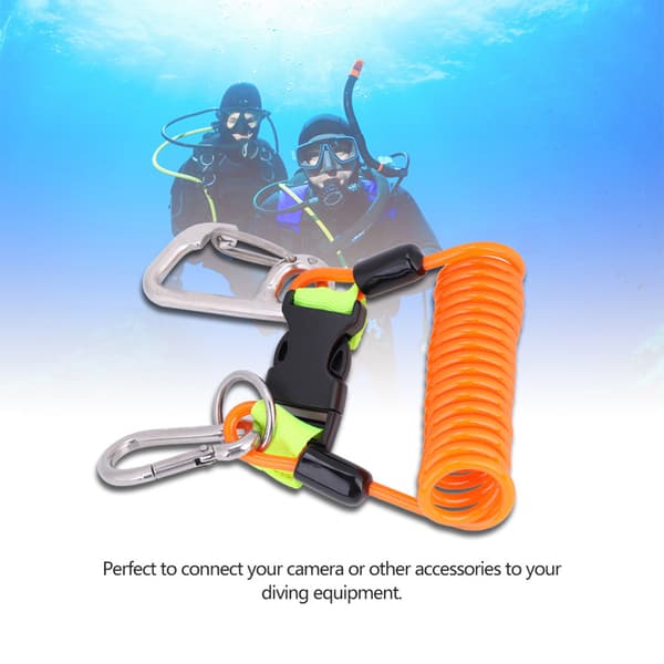 Orange Quick Release Anti Lost Spring Coil Lanyard