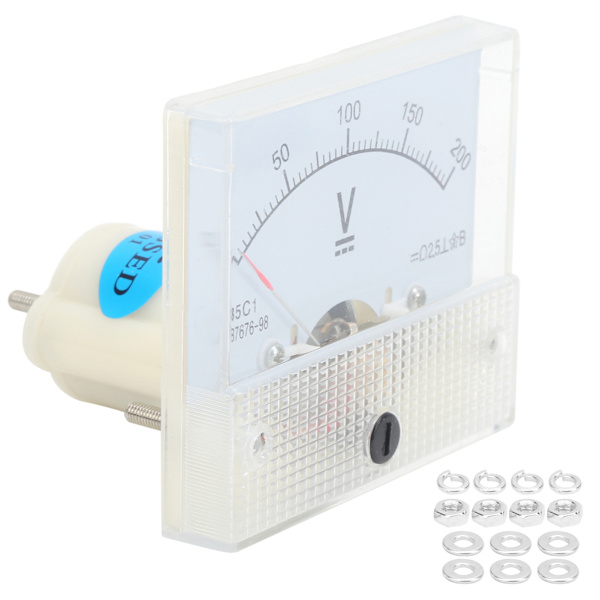 Pekare DC Voltmeter Panel Volt Spänningsmätare Mätinstrument 85C1 DC 0~200V