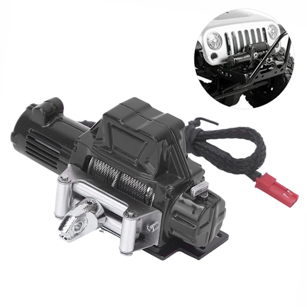Automatisk Vinsch Fjärrkontroll 1/10 Crawler Bil Tillbehör Del Passar för Axial SCX10Svart