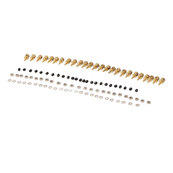 Tryckstångslänkagestopper Snabbjusterare RC tryckstångskontakt med skruvar Muttrar Packningar för modellbåt flygplanshelikopter 2,0 mm/0,08in