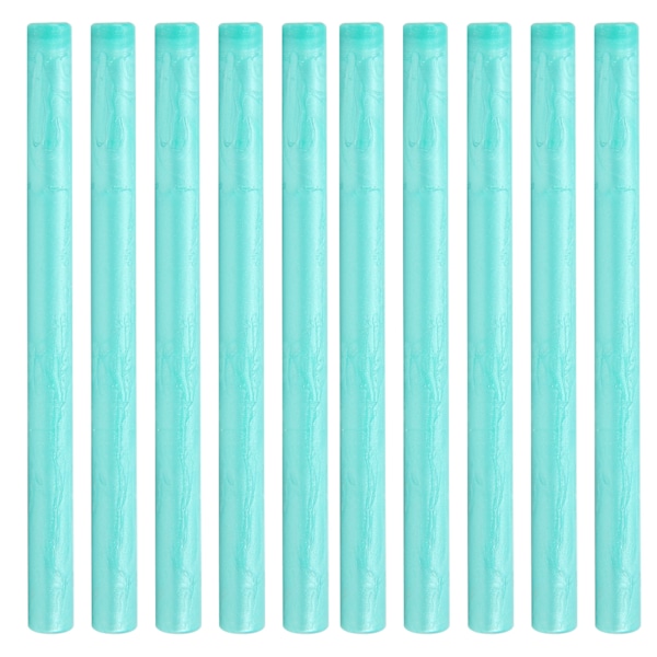 10 st Tätningsvaxpinnar Flerfärgade Små Runda Stämpelverktyg för DIY Inbjudningskort Kuvert (Cyan)