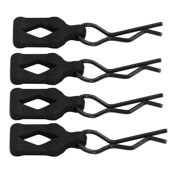 4 kpl Metalliset kuoriklipsit Lukot 1/10 RC-kauko-ohjattavalle autolle Osien tarvikkeet Musta