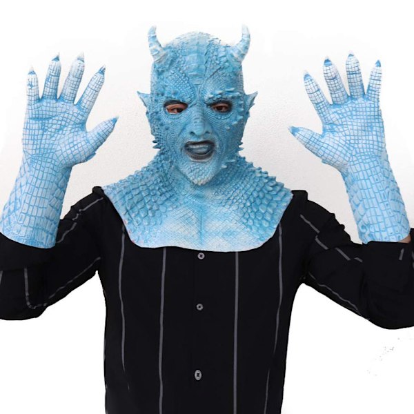 Valheen Herra Belial -naamio Luonnollinen Lateksi Cosplay-naamio Paha Pelottava Demoni Halloween-asu Naamio