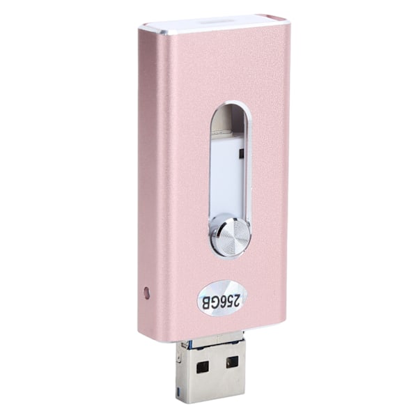 3 i 1 Micro U Disk 256GB OTG Flash Drive USB for minnepinner for Android/iOS/Windows