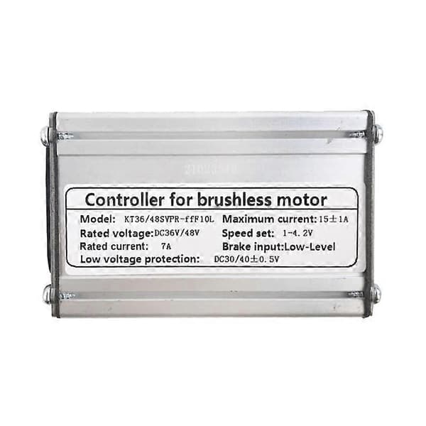 Elcykelcontroller 36V/48V 9 rør 15A Vandtæt stikcontroller Kompatibel med 36V/48V 250W børsteløs motor[LD]