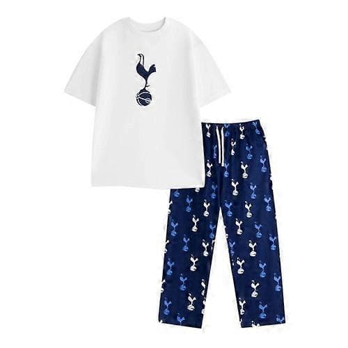Miesten Crest lyhythihainen pitkä pyjamasetti White/Navy L