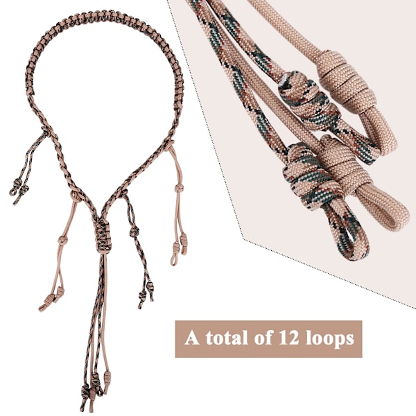 Bærbar Nylon Andefløjte Snøre Flettet Paracord til Udendørsjagt (Khaki + CP Camouflage)