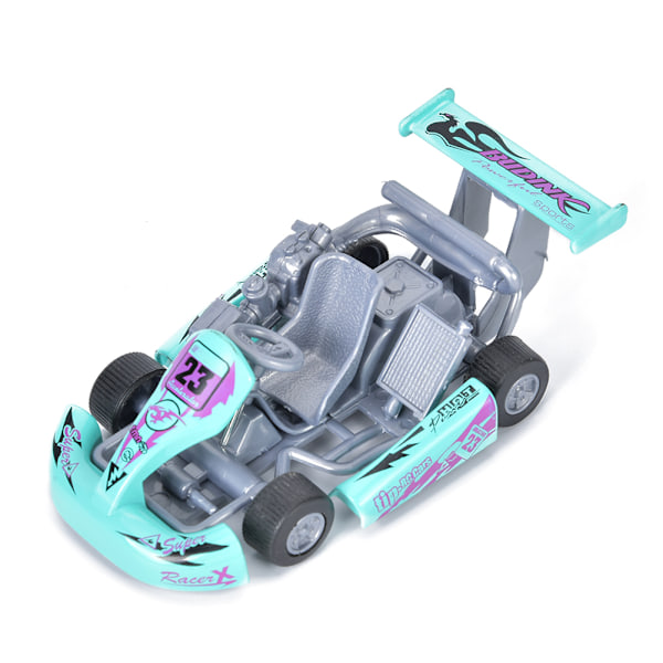 1:32-mittakaavan leluauto, metallimalli, High Go Kart -kilpa-auto, vetävä takaisin, lelu (vaaleanvihreä)