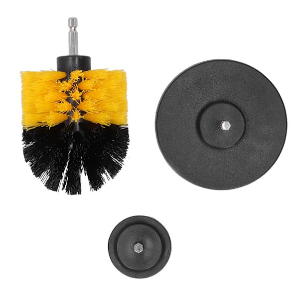 Borrborstefäste Set Nylon Hair Power Scrubber Borste Golvplattor Rengöringsverktyg Gul