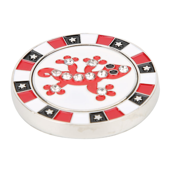 Zinklegering Dobbeltlag Golfbold Markør Magnetisk Hat Clip Cap Clamp Gavetilbehør Rød/Øgle