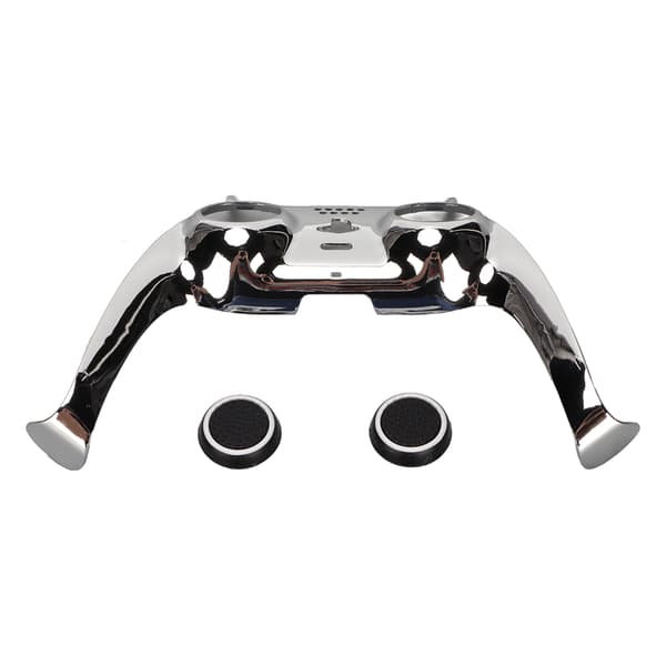 Til PS5 Controller Faceplate DIY Udskiftningsclips Skal Dekorations Tilbehør med Joystick Covers Sølv